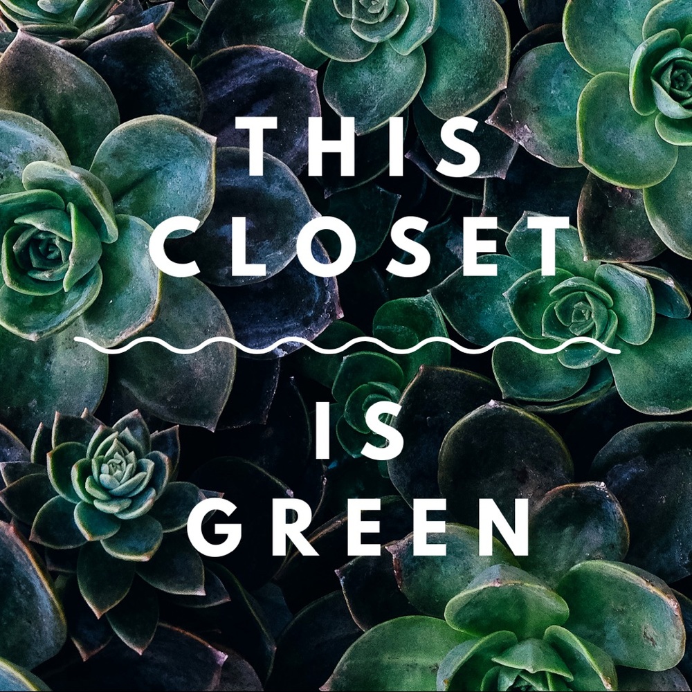 My closet is green! Reduce, Reuse, Recycle!